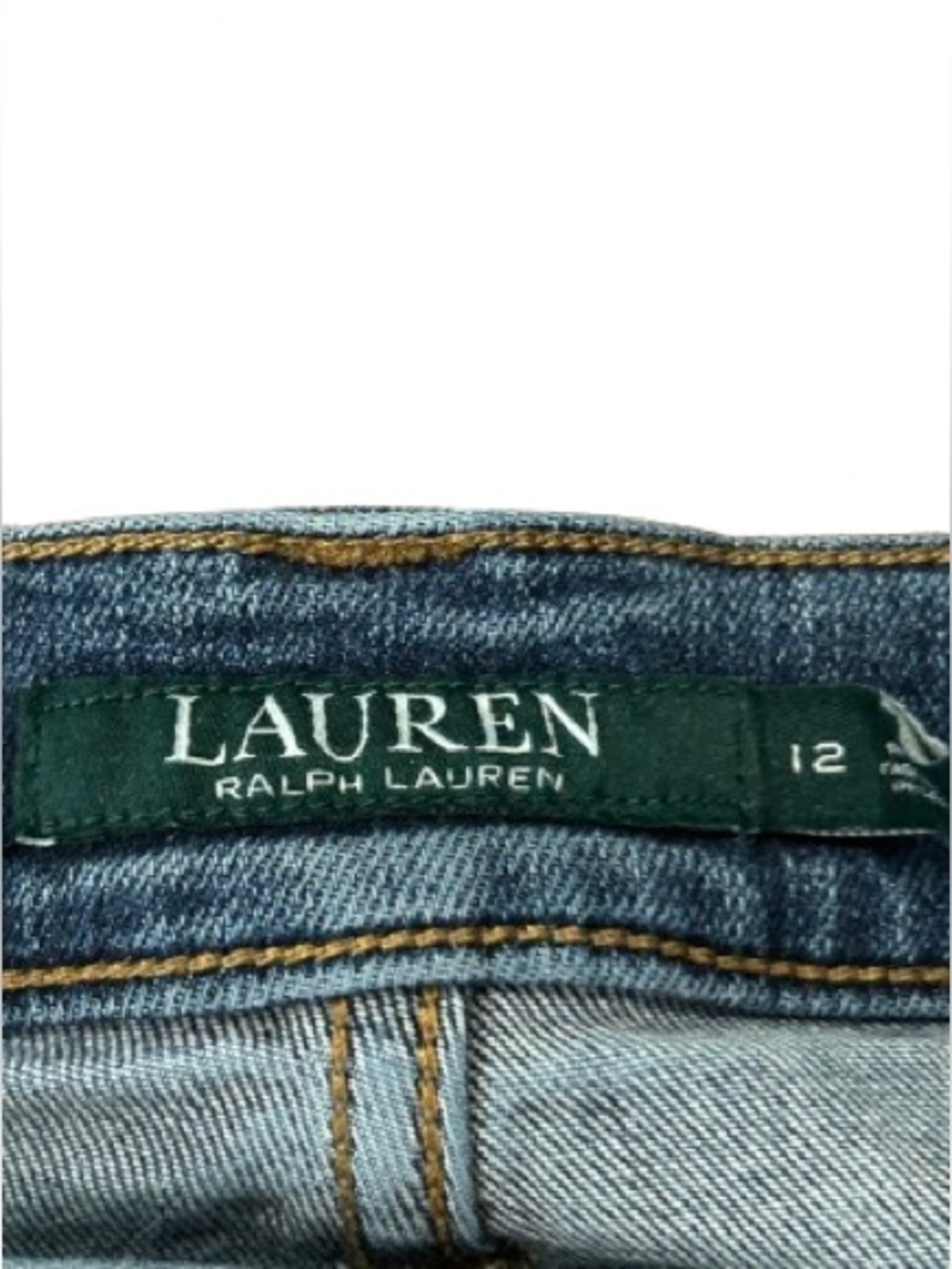 Ralph Lauren Green Label Women's Blue Denim Classic Straight Jeans Size 12 - Picture 2 of 10